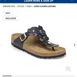 Birkenstock Gizeh flower flip flops- size 38